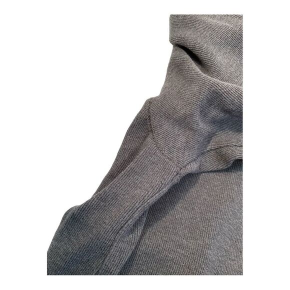 Tasso Elba Cotton Sweater Mens GRAY CHARCOALSize XXL  1/4 Zip Mock Neck Classic - Picture 10 of 15